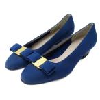 サルヴァトーレフェラガモ Salvatore Ferragamo ヴァラ リボン パンプス ヌバック レザー ヒール 5 C 約22.5cm IBO79 0912 レディース