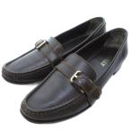  Bally BALLY прекрасный товар кожа Loafer мокасины туфли без застежки чай Brown 37 примерно 24cm IBO79