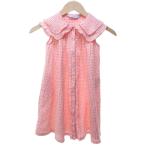 sho хлеб CHOPIN прекрасный товар серебристый жевательная резинка проверка рубашка One-piece блуза безрукавка розовый 120 Kids 