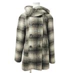 ショッピングzara ザラ ベーシック ZARA BASIC コート ジャケット チェック柄 ウール混 アルパカ混 M モノクロ 白黒 1006 レディース