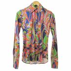 ラルフローレン RALPH LAUREN ブラックレーベル ペイズリー柄 シルク シャツ 総柄 スリムフィット 2 マルチカラー 1006 メンズ