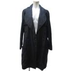 シャネル CHANEL ツイード トリム トレンチコート ロング ココマークボタン 紺 ネイビー 36 約S P48056V35925 ■MNK1