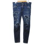 ディースクエアード DSQUARED2 美品 22SS SUPER TWINKY JEANS ダメージデニム ジーンズ ダメージ加工 42 約XS S74LB1192 IBO81