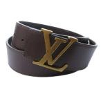 ルイヴィトン LOUIS VUITTON サンチュール LV イニシアル ベルト M6902V 茶 ブラウン IBO81