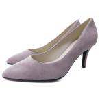 ショッピングコールハーン 未使用品 コールハーン COLE HAAN スエード パンプス ポインテッドトゥ ヒール 紫 パープル 約22.5cm IBO81