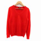 ユニクロ UNIQLO カシミヤVネックセーター ニット 長袖 無地 M オレンジ 408717 /HO29 レディース