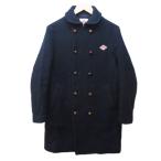 ダントン DANTON × アーバンリサーチ ドアーズ コラボ 別注 10周年 メルトンコート ジャケット ウール ロゴ ワッペン ロング 38 約M