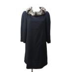 ショッピング毛皮 フェンディ FENDI チンチラファー ウール ワンピース ロング 毛皮 黒 ブラック 42 約L IBO85