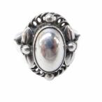 ジョージジェンセン GEORG JENSEN 1A トケイソウ リング 指輪 オーバル デザイン シルバー925 10号 ■MNK3 1204 レディース