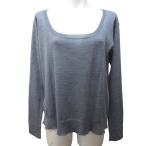 ショッピングPRADA プラダ PRADA 2018 ニット カットソー ウール シルク混 リブ 長袖 40 約M 灰 グレー ■MNK3 1202 レディース