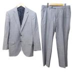 ショッピングBURBERRY バーバリー ロンドン BURBERRY LONDON セットアップ スーツ ヘリンボーン ウール シルク混 ジャケット パンツ 背抜き 2B 約L IBO85