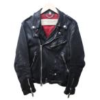 バーバリーブリット BURBERRY BRIT ライダースジャケット レザージャケット 本革 多重ジップ ダブルジップ 黒 ブラック Lサイズ
