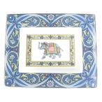 ショッピングウェッジウッド 未使用品 ウェッジウッド WEDGWOOD ブルーエレファント スクエアプレート 総柄 象 中皿 金彩 青 白 ブルー ホワイト 系 1228 その他