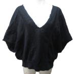 ショッピングツモリチサト ツモリチサト TSUMORI CHISATO ブラウス レース 刺繍 切替 ドルマンスリーブ 変形デザイン 7分袖 2 約M 黒 ブラック ■YHS11