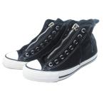 コンバース CONVERSE 美品 REACT HD 1SE783 リアクト スニーカー シューズ ハイカット センタージップ キャンバス 黒 ブラック 25cm