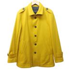 ショッピングBURBERRY バーバリーブラックレーベル BURBERRY BLACK LABEL メルトンコート 中綿ジャケット ウール 裏地 キルティング ミドル丈 L イエロー系
