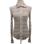 ドルチェ&ガッバーナ ドルガバ DOLCE&GABBANA カーディガン ニットポロ 長袖 タイト スリム 伸縮性あり ベージュ G7C82K IBO87 レディース