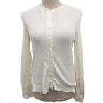 ショッピングフェンディ フェンディ FENDI シルクカーディガン クルーネック ニット 長袖 絹 シルク100% 40 アイボリー FZC589 A21H IBO87 レディース