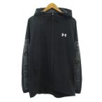  Under Armor UNDER ARMOUR прекрасный товар 21AW Logo Zip выше блузон чёрный черный XL IBO87 мужской 