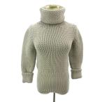 グッチ GUCCI 美品 タートルネック ニット セーター ローゲージ 117839 グレージュ M IBO87 レディース