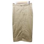 プラージュ Plage ペンシルスカート ストレッチ コットン ロング 38 約M カーキ ベージュ 系 0123 レディース