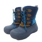 フェニックス PHENIX キッズ スノーブーツ ウィンターブーツ ボアー 防水 青 ブルー グレー 22cm