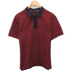 ショッピングPRADA プラダスポーツ PRADA SPORT ポロシャツ 半袖 ロゴ コットン XXL ワインレッド 紺  ネイビー SJJ888 IBO89 メンズ