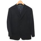 ドルチェ&ガッバーナ ドルガバ DOLCE&GABBANA 美品 テーラードジャケット ブレザー シングル 3B ロゴ金具 ウール 48 黒 ブラック IBO89 メ