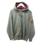 ポロ バイ ラルフローレン Polo by Ralph Lauren 90s ヴィンテージ フルジップ パーカー フーディ ワッペン 香港製 裏地チェック L