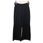 ショッピングロンハーマン ロンハーマン Ron Herman ニット ワイドパンツ ハイウエスト 切替 かぎ編み XS 黒 ブラック 0315 レディース