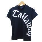  Callaway одежда для гольфа cut and sewn короткий рукав с высоким воротником Logo принт темно-синий темно-синий M женский 