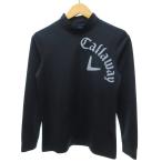  Callaway одежда для гольфа cut and sewn длинный рукав Logo принт с высоким воротником чёрный черный M женский 