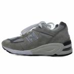 �j���[�o�����X NEW BALANCE ���i �X�j�[�J�[ 990V2 M990GY2 ���b�V�� �X�G�[�h�ؑ� USA�� �O���[ 27cm �����Y