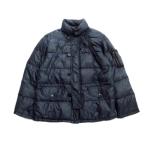 【中古】デュベティカ DUVETICA グースダウン ジャケット ブルゾン ミリタリーライク ナイロン 48 ネイビー メンズ●8※ 【ベクトル 古着】