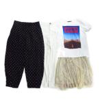 【中古】未使用品 ザラ ZARA 4点セット Tシャツ パンツ スカート カットソー まとめ ワイド M L 164cm レディース キッズ 子供 ジュニア●9 【ベクトル 古着】