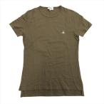 ヴィヴィアンウエストウッドマン Vivienne Westwood MAN オーブ 刺繍 Tシャツ カットソー ロゴ 44 カーキ 緑 グリーン メンズ※