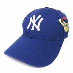 グッチ GUCCI × ニューヨークヤンキース NY YANKEES キャップ 帽子 6パネル NY バタフライ ロゴ 538565 サイズ57-61cm 青 ブルー