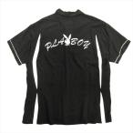 17ss シュプリーム × プレイボーイ SUPREME × PLAY BOY ボーリング シャツ Bowling Shirt 半袖 カットソー ロゴ L 黒 ブラック メンズ