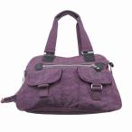 キプリング KIPLING BRAVO ハンド トート バッグ ナイロン かばん 鞄 仕切り ゴリラ モンキー チャーム ロゴ 紫 パープル レディース