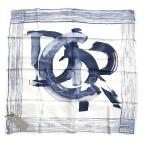 未使用品 22aw ディオール DIOR ジャック・ケルアック JACK KEROUAC ロゴ スカーフ シルク コラボ 04B1068A0718 白 紺 メンズ ▽1