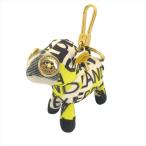 未使用品 バーバリー BURBERRY グラフィティ アニマル バッグチャーム キーホルダー 黄 イエロー ゴールド メンズ レディース◆5