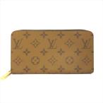 極美品 ルイヴィトン LOUIS VUITTON モノグラム リバース ジッピー・ウォレット ラウンド 長財布 M82444 茶 ブラウン メンズ レディース