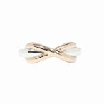 新品仕上げ済 新同 極美品 ティファニー TIFFANY & CO. SV925/K18PG コンビ インフィニティ リング 指輪 アクセサリー サイズ約8号 ◆4