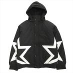 ショッピングsupreme 19ss シュプリーム SUPREME スターパフィー ジャケット Stars Puffy Jacket パーカー ブルゾン 中綿 星 ロゴ 刺繍 S 黒 ブラック メンズ
