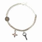  прекрасный товар Louis Vuitton LOUIS VUITTON латунь reMNGpado блокировка монограмма цветок цепь плоский браслет аксессуары M00509