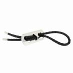  новый товар с отделкой прекрасный товар Hermes HERMES брелок для ключа кольцо для ключей очарование аксессуары вязаный кожа Ag925 серебряный / черный *9