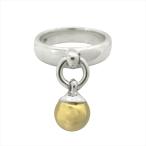 新品仕上げ済 極美品 ティファニー 1995年 K18 925 ボールダングル リング 指輪 750 ヴィンテージ 11号 シルバー ゴールド レディース◆11