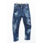 ディースクエアード DSQUARED2 21SS DARK WASH 2 ダーク ウォッシュ コンバット スキニー ジーンズ デニム パンツ S74LB0912 44 インディゴ