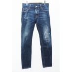 ディースクエアード DSQUARED2 22SS BROWN TAB ブラウン タブ パーシャリー スキニー ジーンズ デニム パンツ S78LB0058 44 インディゴ 中