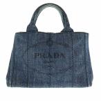 プラダ PRADA ミニ カナパ デニム ハンド トート バッグ B2439G AVIO インディゴ ブランド古着ベクトル 中古☆AA★●▲250128 レディース
